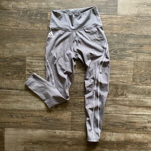 Adidas Gray Performance Leggings High Waist Stretch